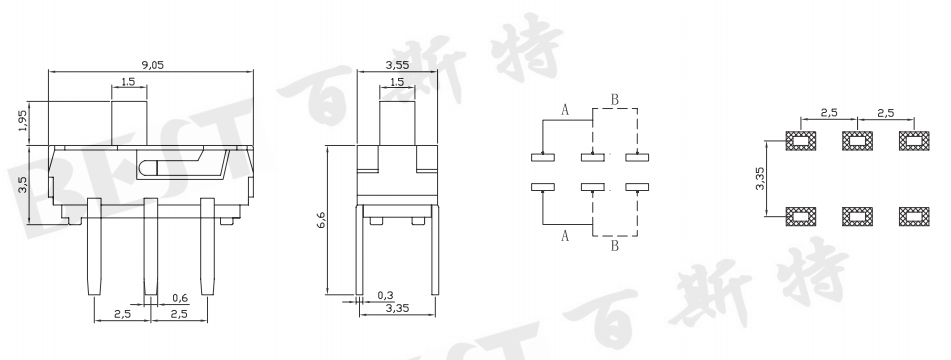 撥動開關(guān)MSS-22D16